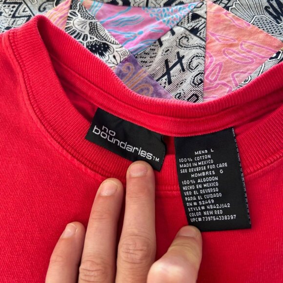 Y2K Streetwear Mens size Large Distressed Dragon Fire Flames Long Sleeve T-shirt - Picture 5 of 8